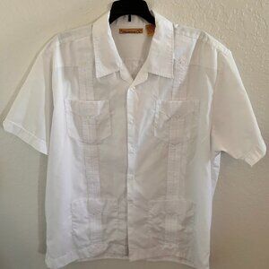 The Havanera Co Guayabera Embroidered Cuban Shirt Size Large Sku 105